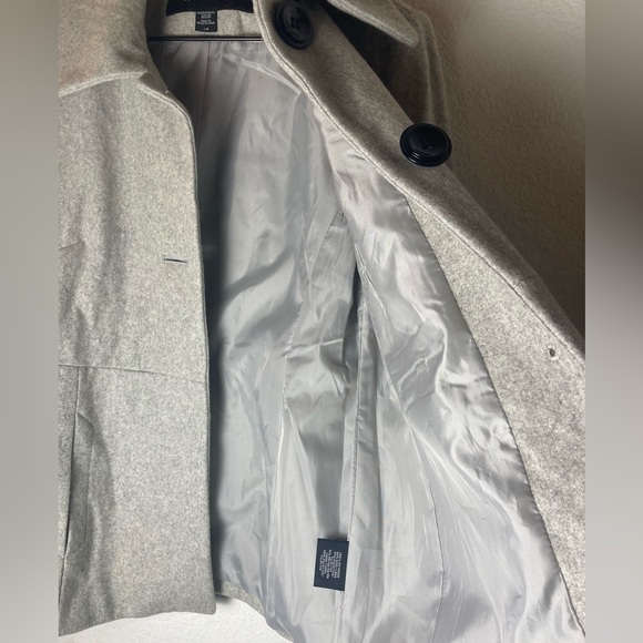 Apostrophe Wool Blend Single Breasted Button Up Pea Coat - Picture 7 of 8